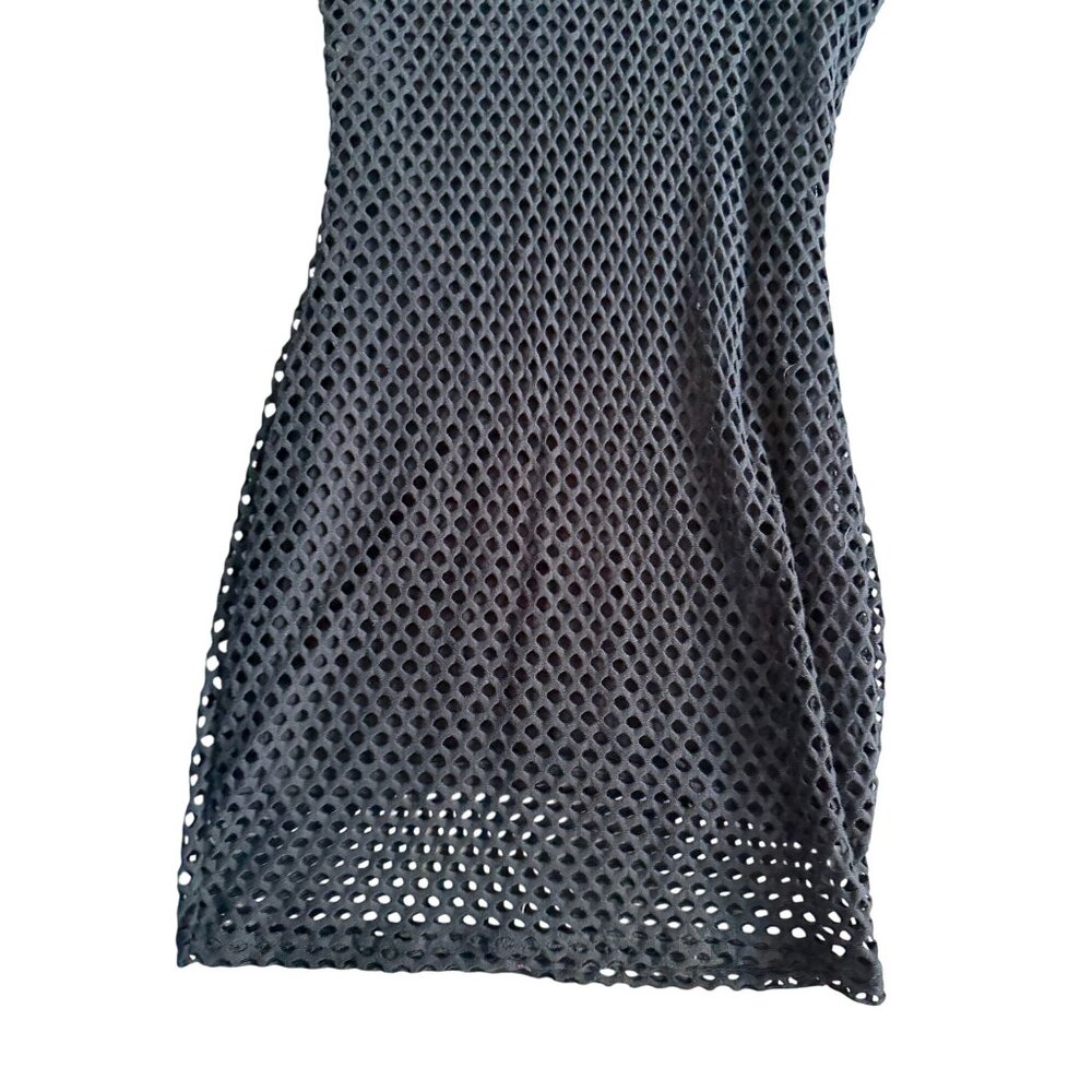 BLACKCRAFT Black Mesh Logo Bodycon Dress Size Large - Picture 6 of 8